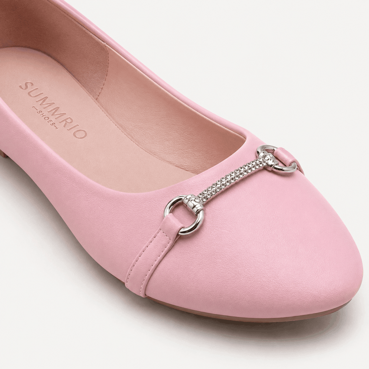Pink Buckle Ballerinas in Pink - view 6