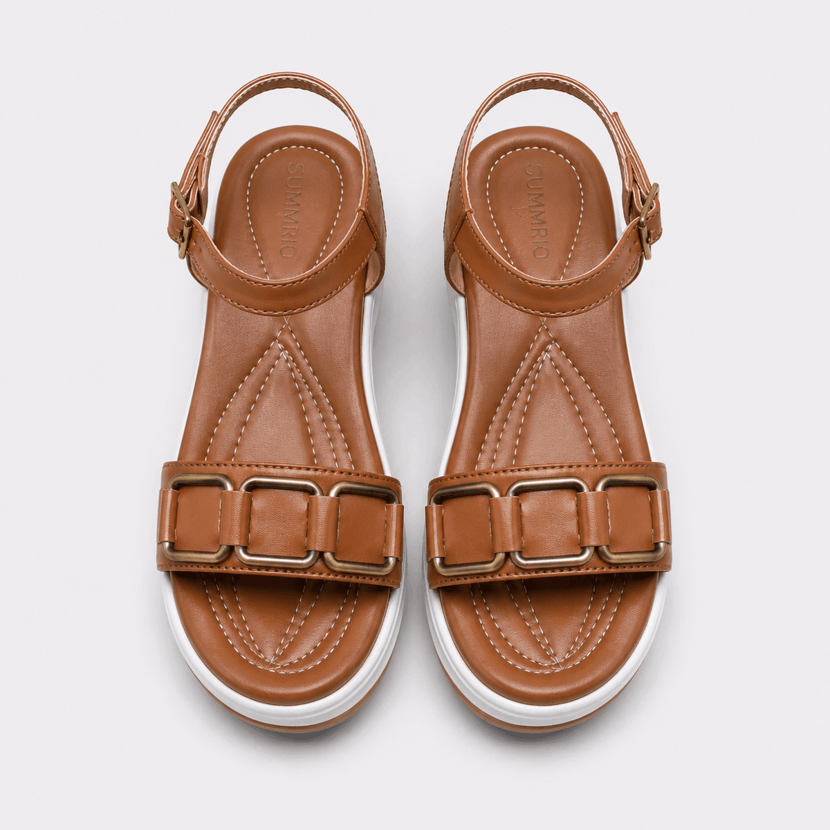 Cocoa Crossband Comfort Sandals in Cocoa Brown - view 3