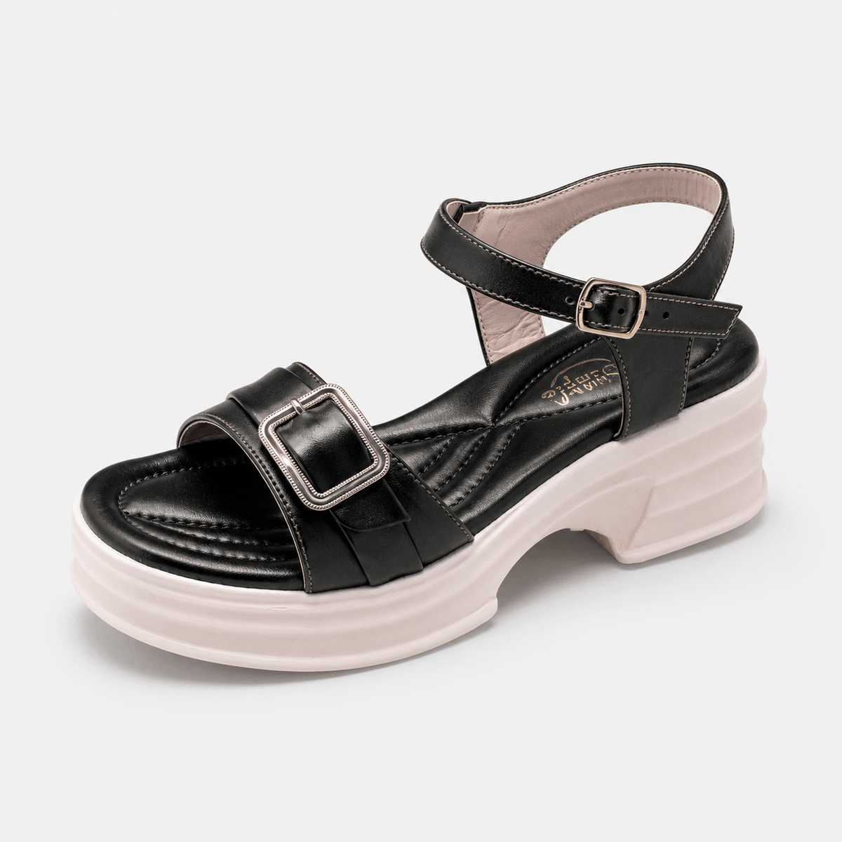 Noir Gloss Penny Loafers in Black - view 1