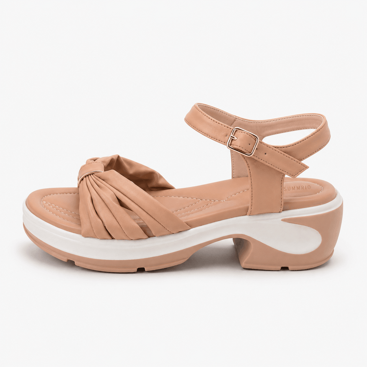Blush Braided Slip-On Flats in Blush Beige - view 2
