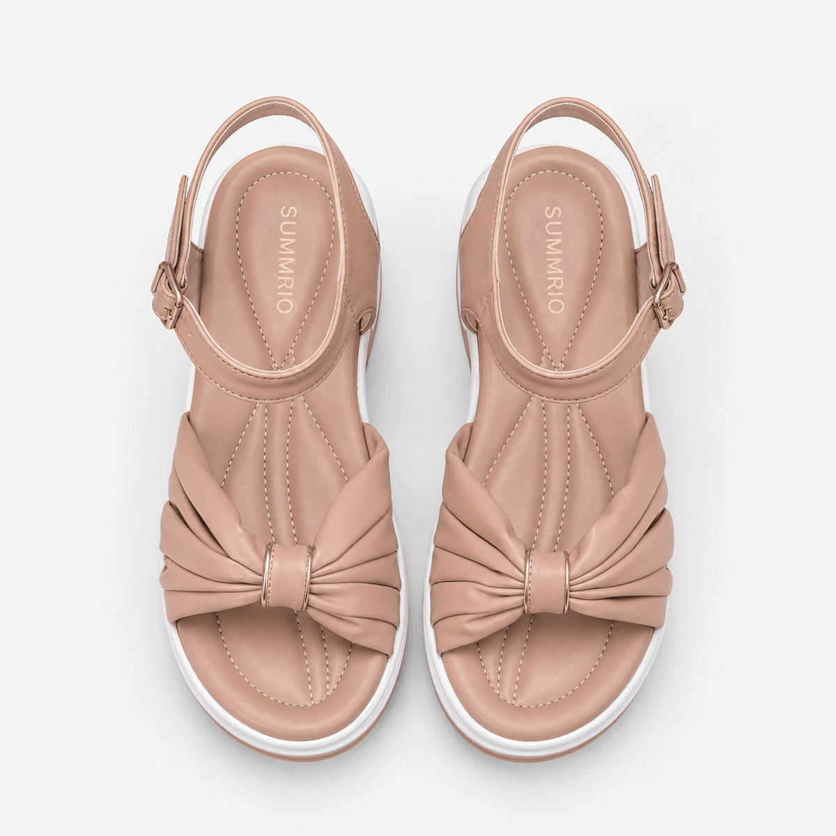 Blush Braided Slip-On Flats in Blush Beige - view 3
