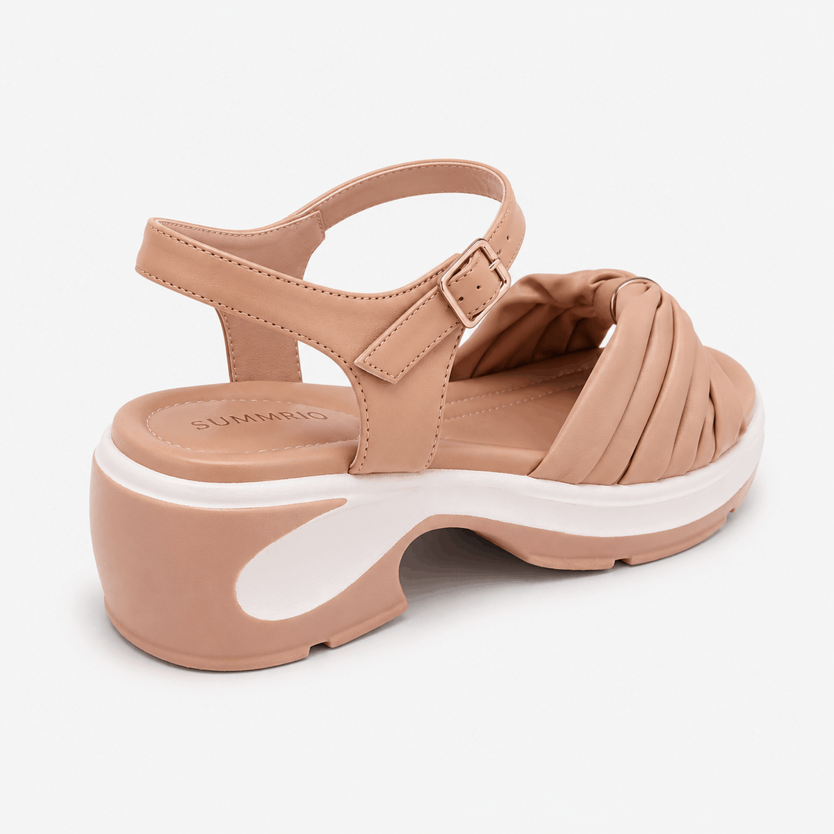 Blush Braided Slip-On Flats in Blush Beige - view 4