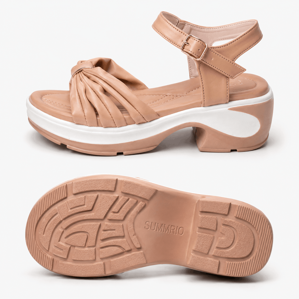 Blush Braided Slip-On Flats in Blush Beige - view 5