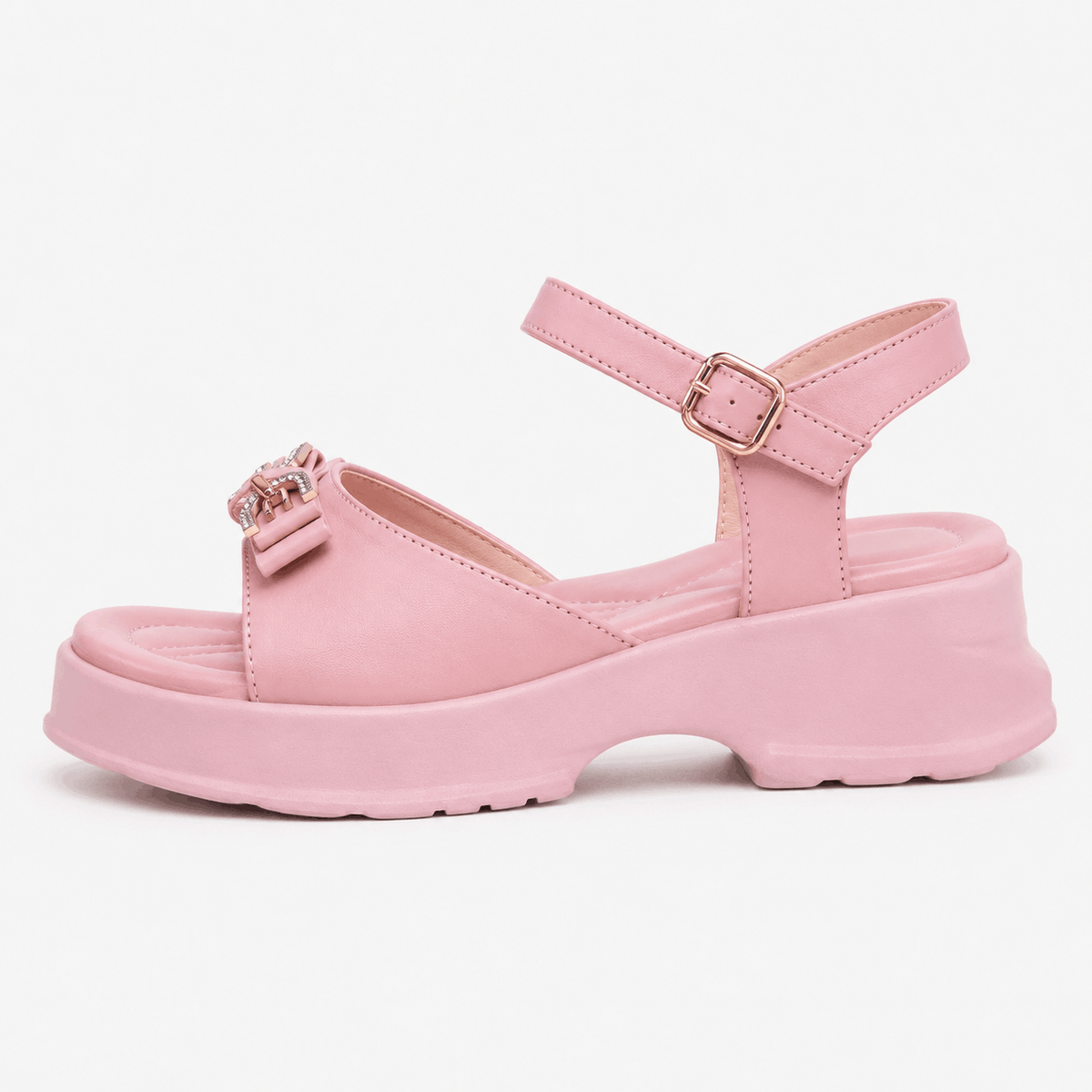 Rose Double-Strap Slides in Rose Pink - view 2