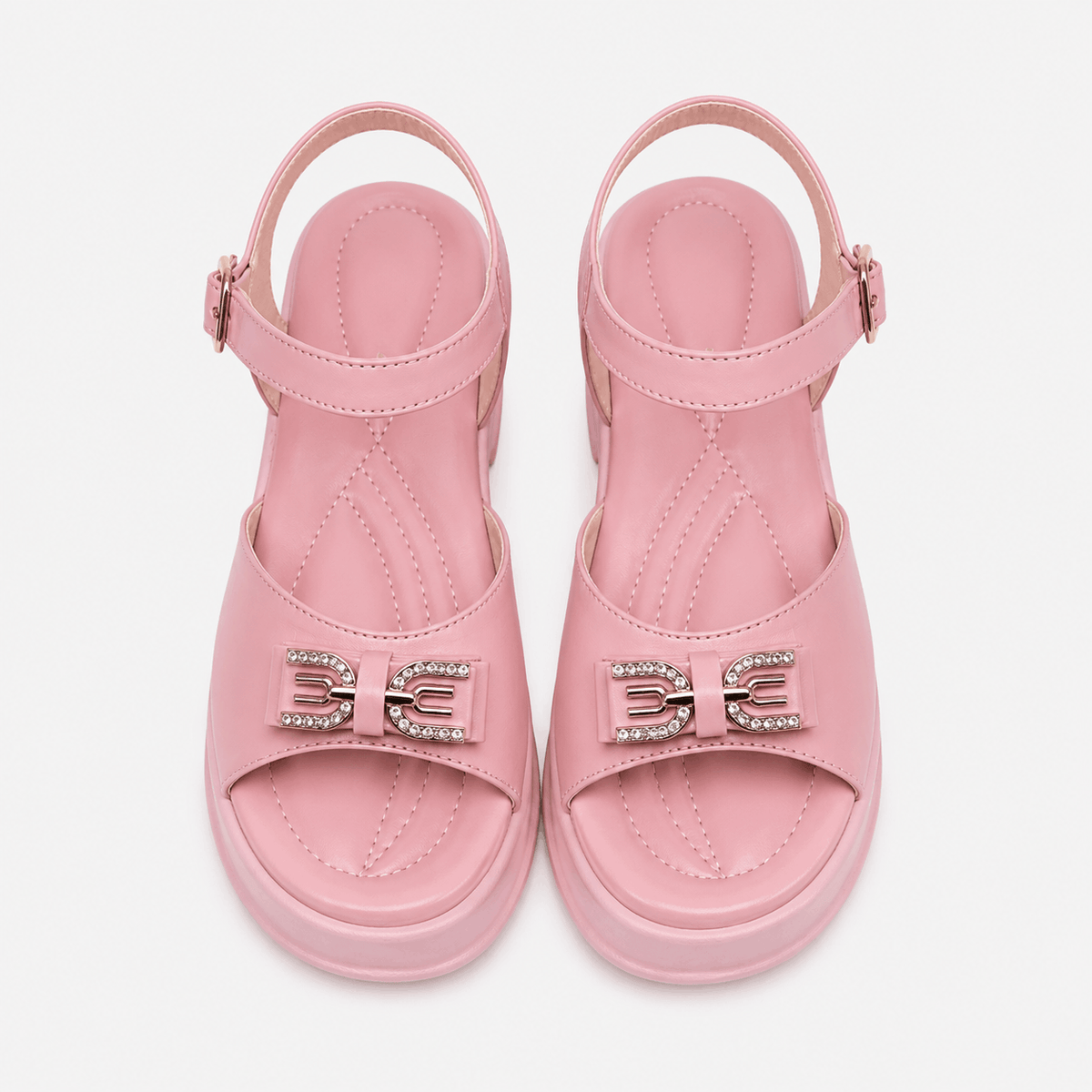 Rose Double-Strap Slides in Rose Pink - view 4