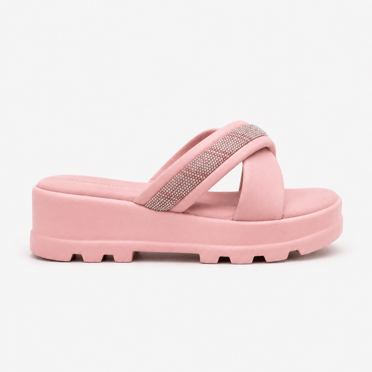 Pink Cushion Slides in Soft Pink - view 2