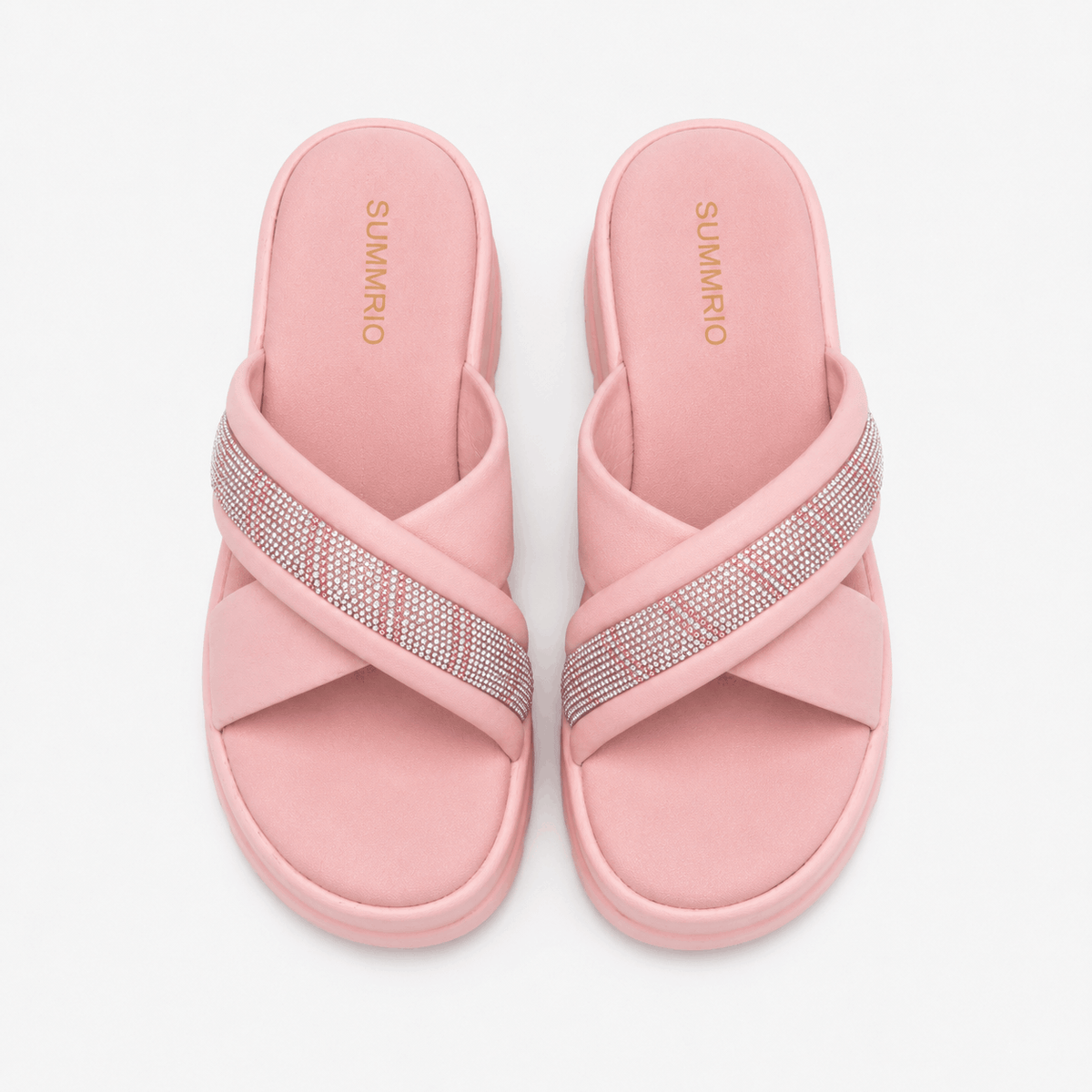 Pink Cushion Slides in Soft Pink - view 3