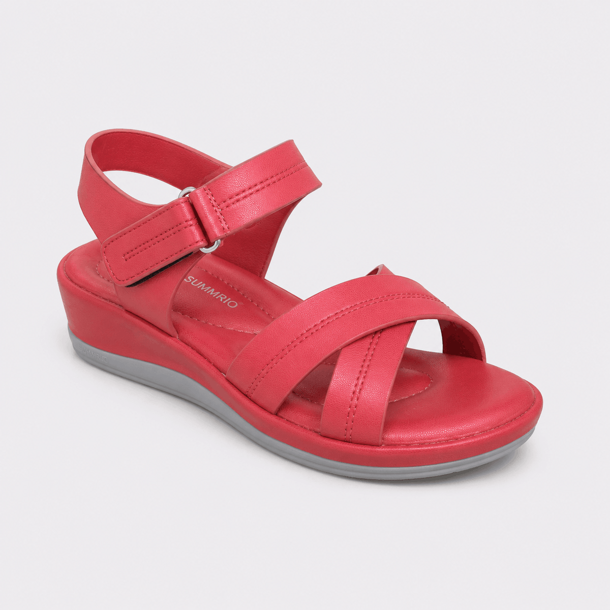 Fuchsia Crossover Sandals in Fuchsia Pink - view 1