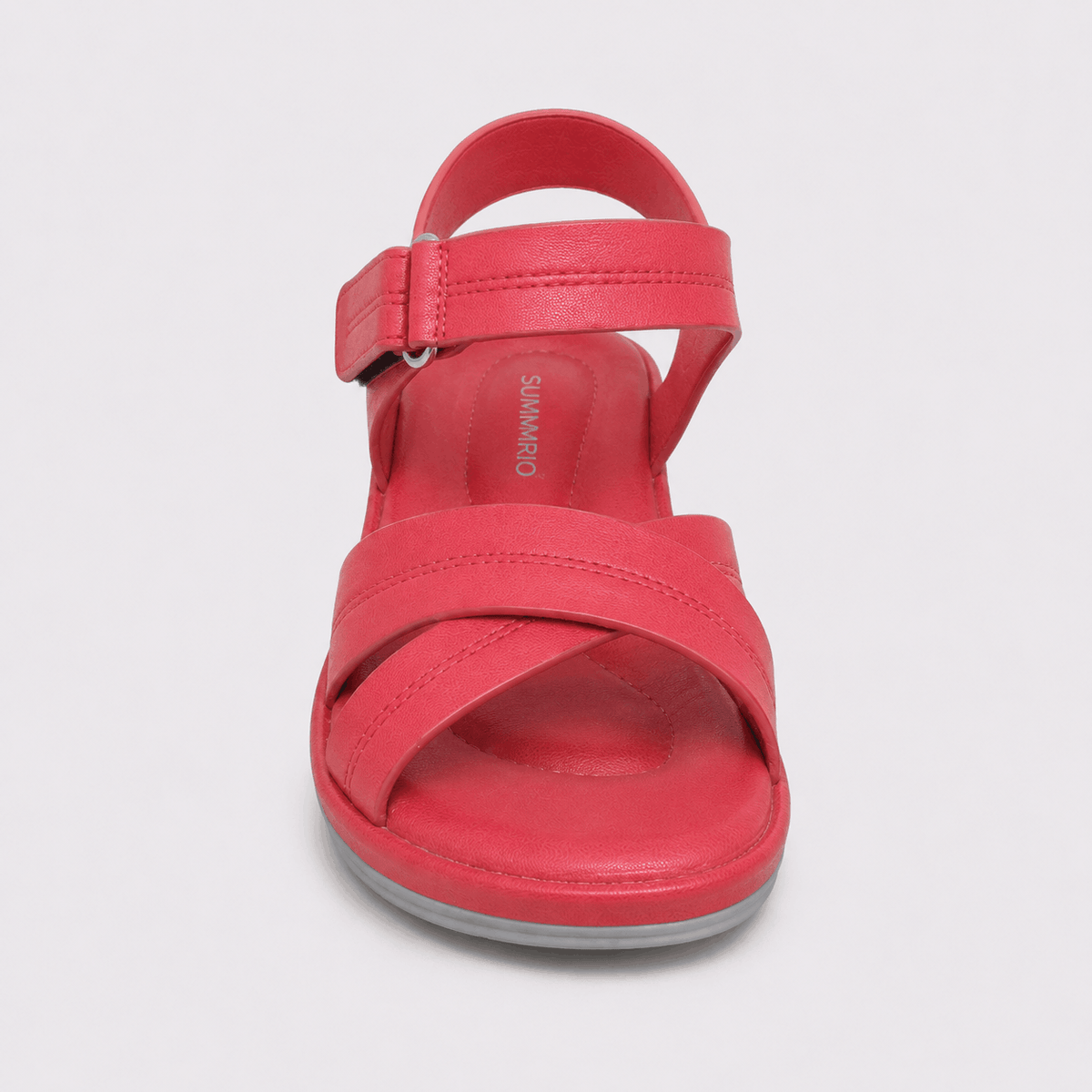 Fuchsia Crossover Sandals in Fuchsia Pink - view 2