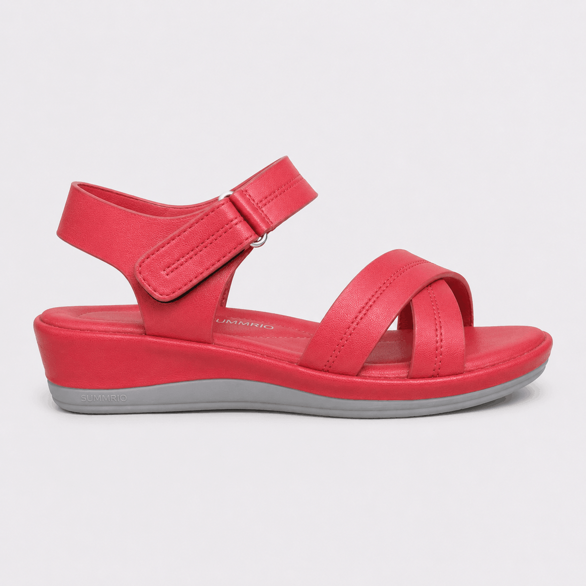Fuchsia Crossover Sandals in Fuchsia Pink - view 3