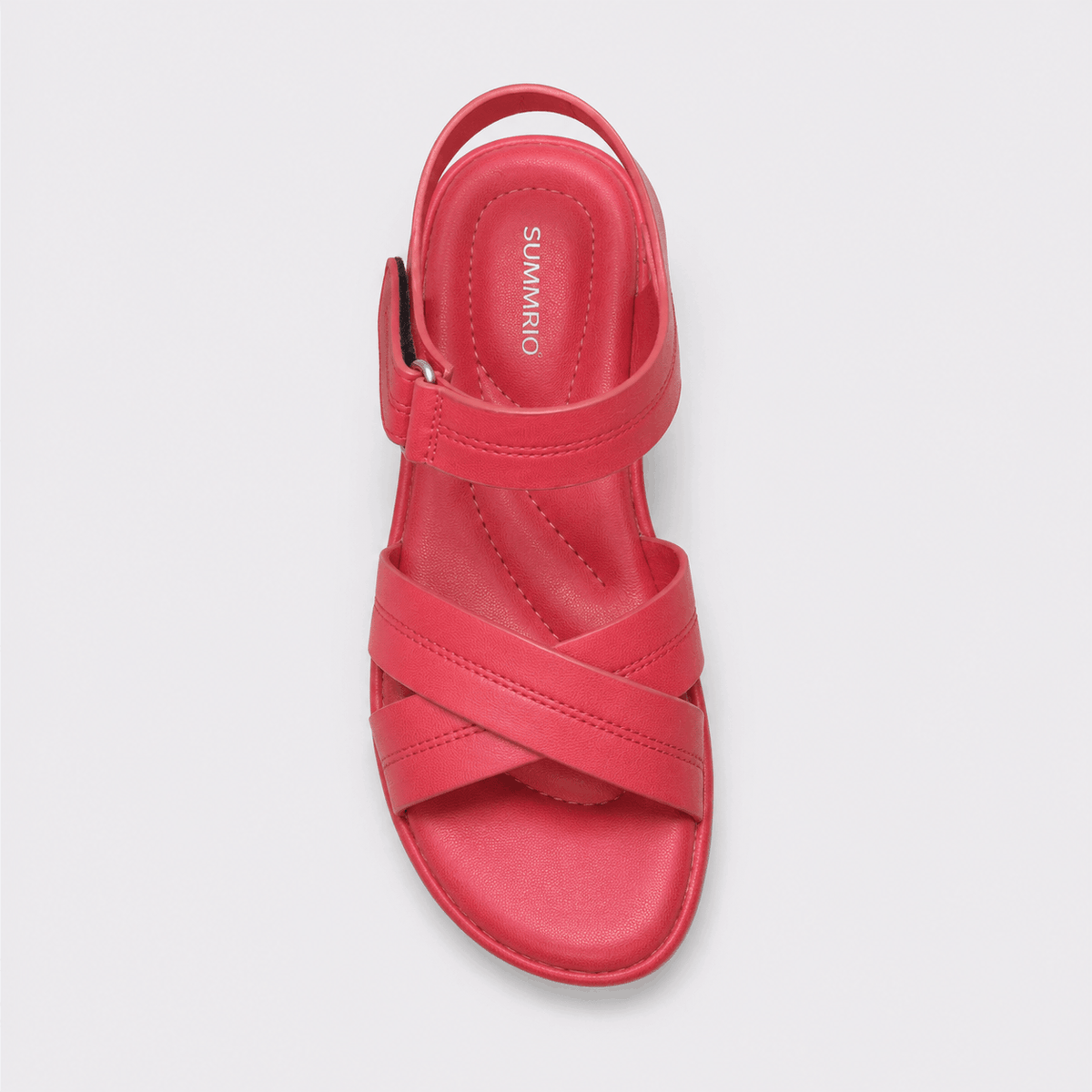Fuchsia Crossover Sandals in Fuchsia Pink - view 4