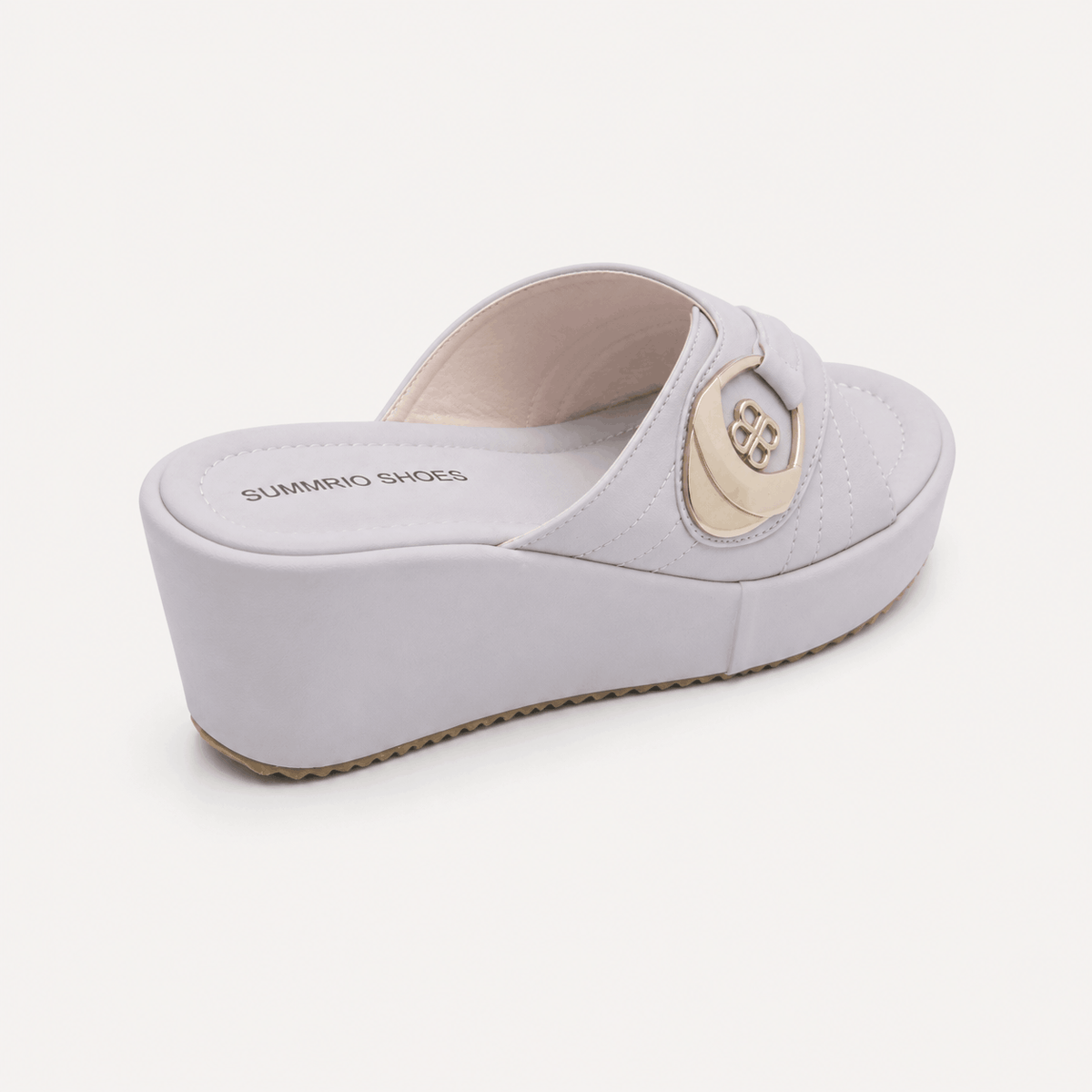 Ivory Chain Comfort Slides in Ivory - view 4