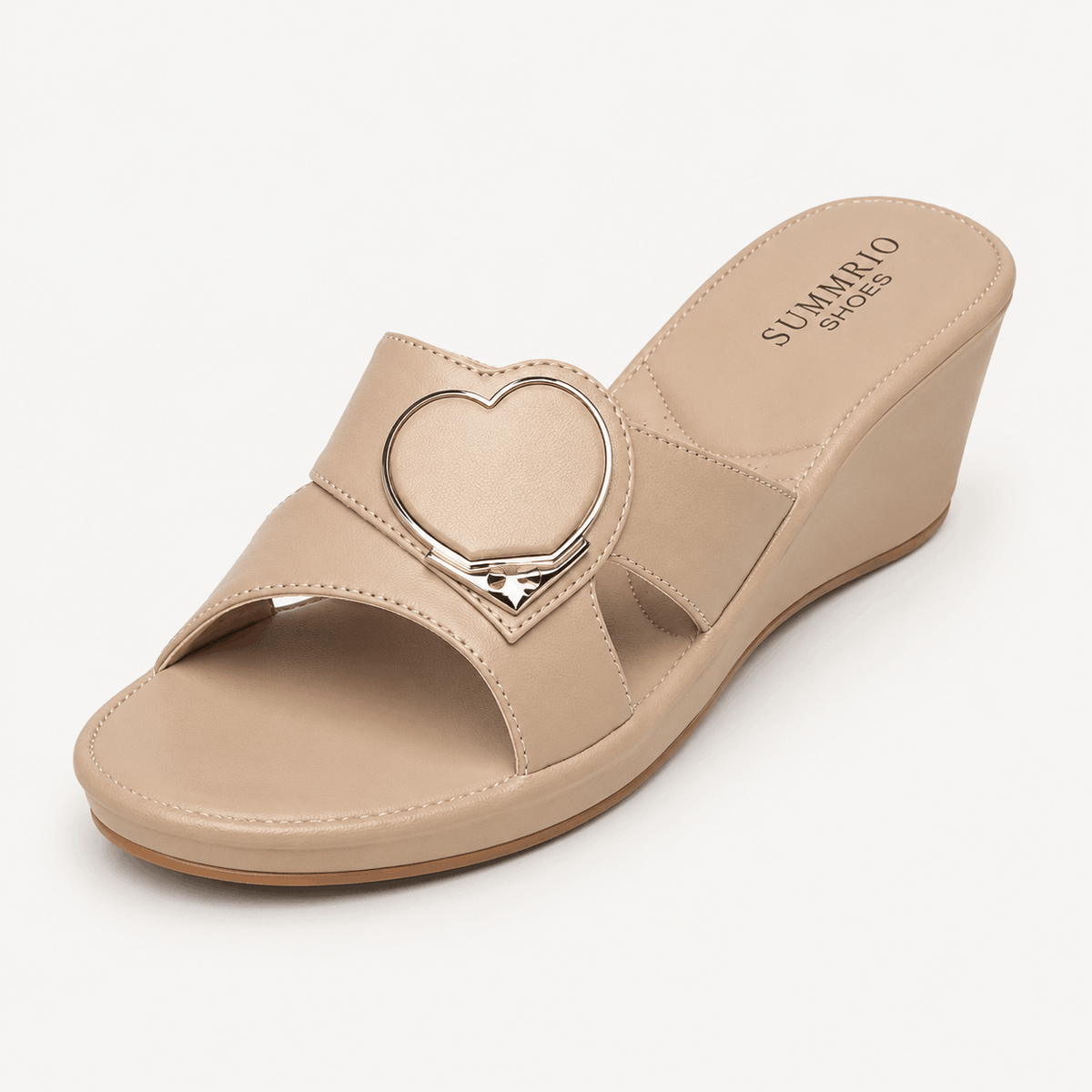 Beige Loop Comfort Flats in Beige - view 1