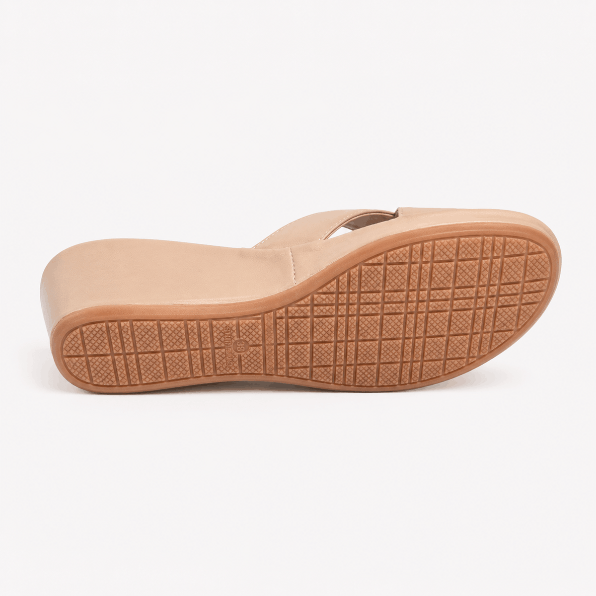 Beige Loop Comfort Flats in Beige - view 4