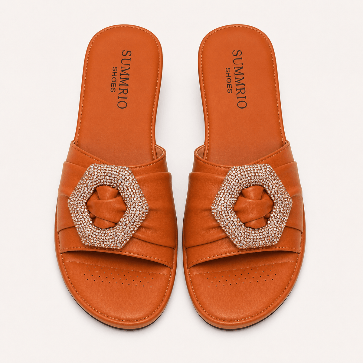 Tangerine Twist Slides in Tangerine Orange - view 3