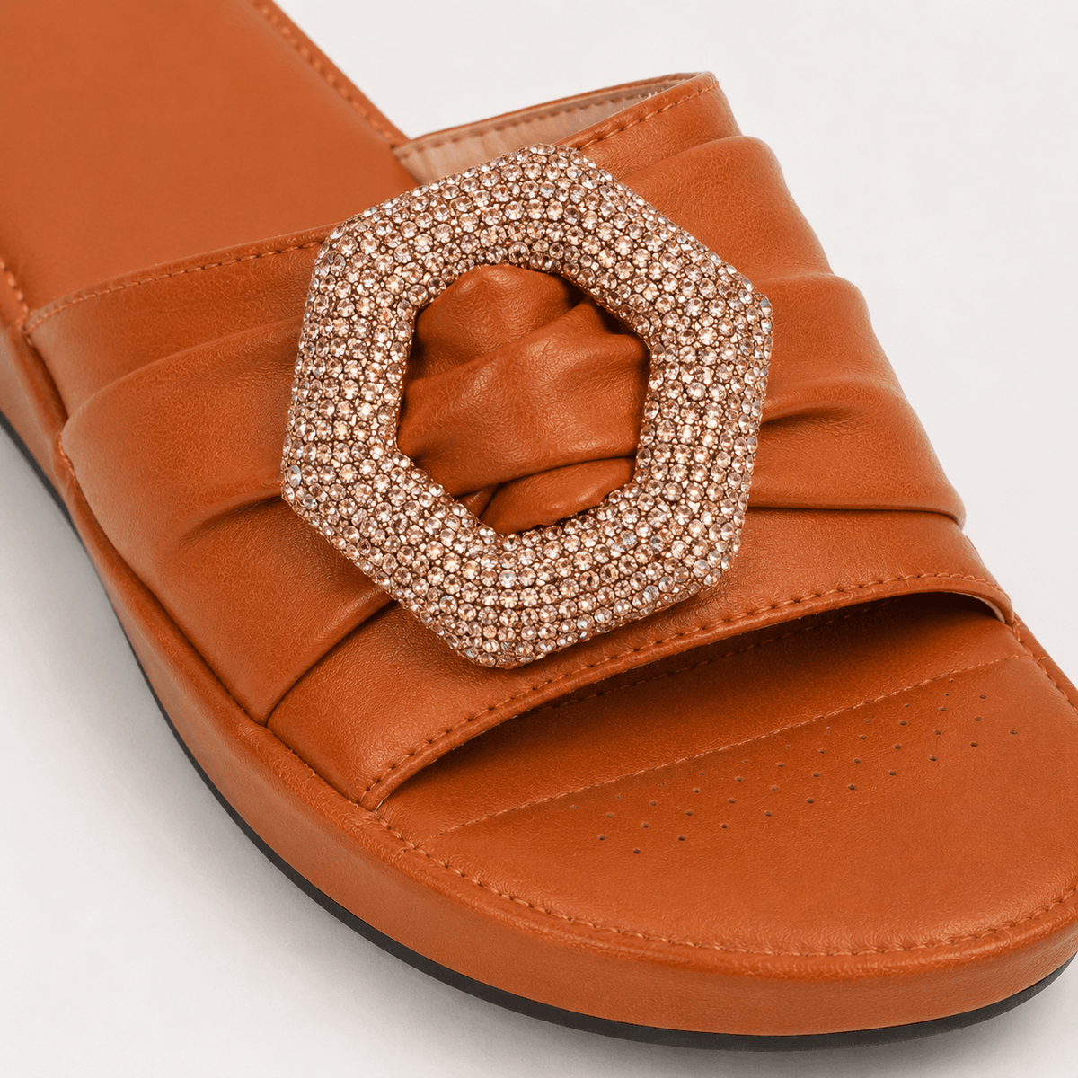 Tangerine Twist Slides in Tangerine Orange - view 6