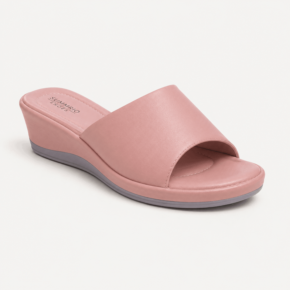 Pink Platform Slides in Powder Pink - view 1