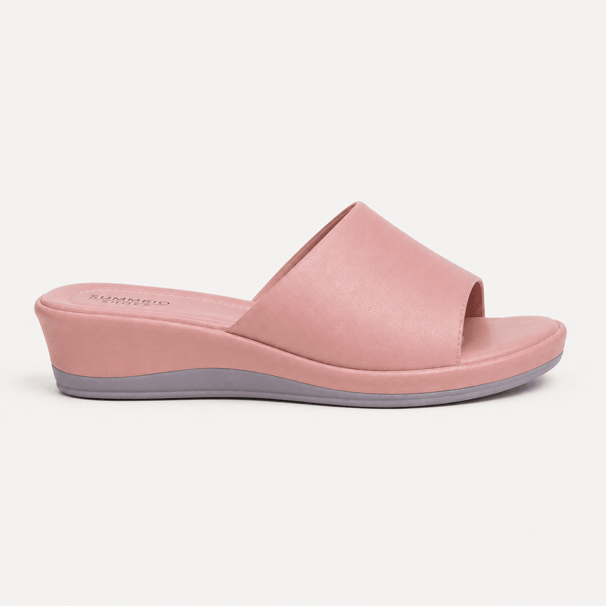 Pink Platform Slides in Powder Pink - view 5