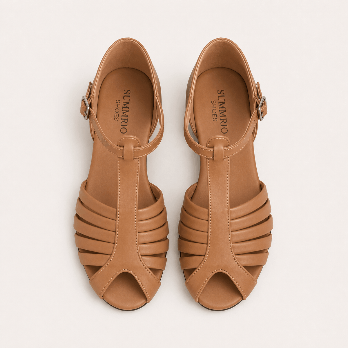 Taupe Laser-Cut Comfort Flats in Taupe - view 1