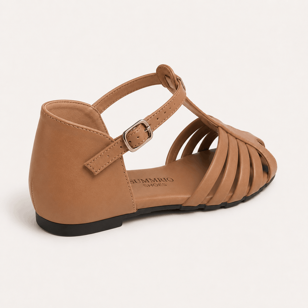 Taupe Laser-Cut Comfort Flats in Taupe - view 2