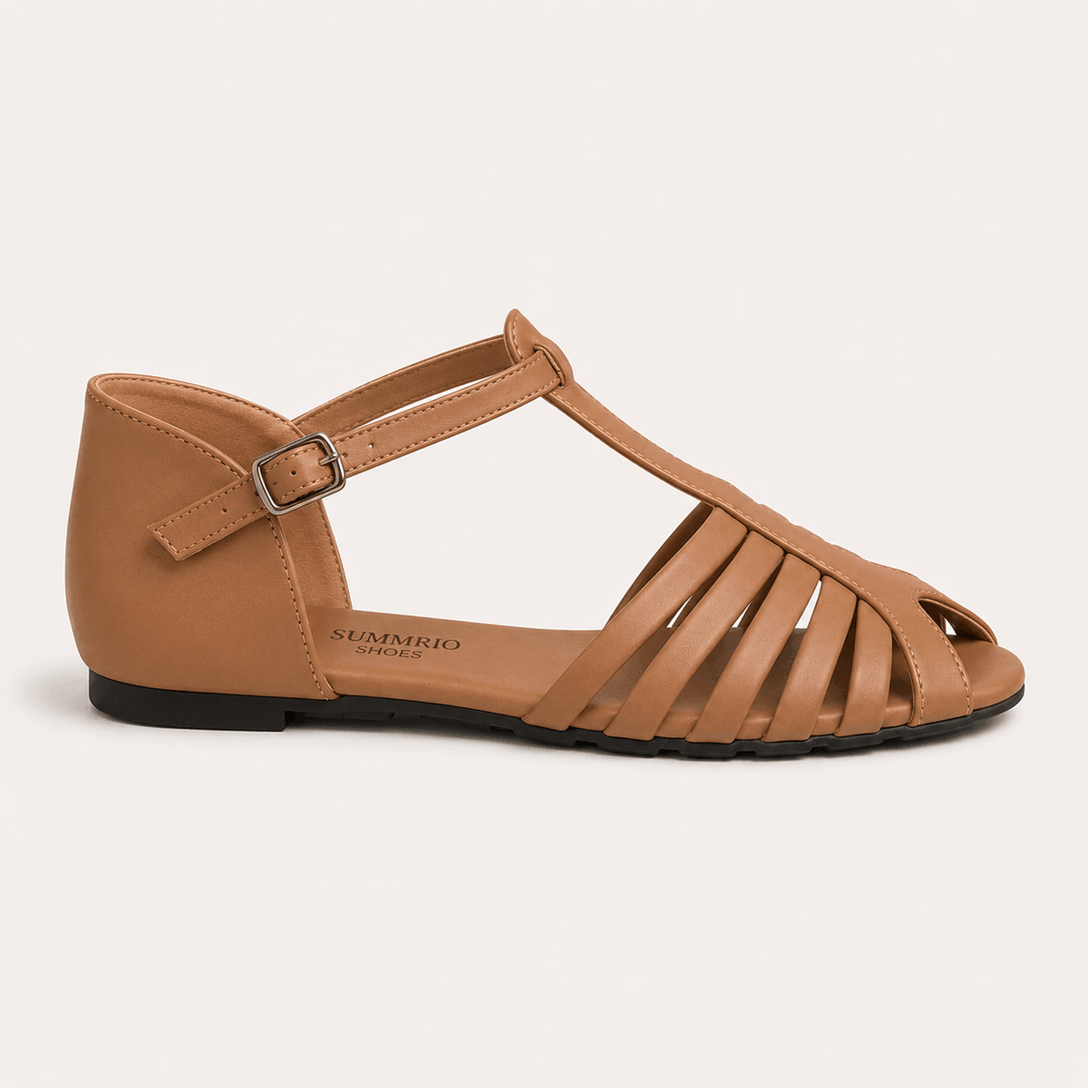 Taupe Laser-Cut Comfort Flats in Taupe - view 3