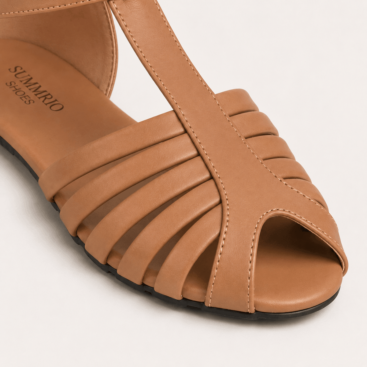 Taupe Laser-Cut Comfort Flats in Taupe - view 5