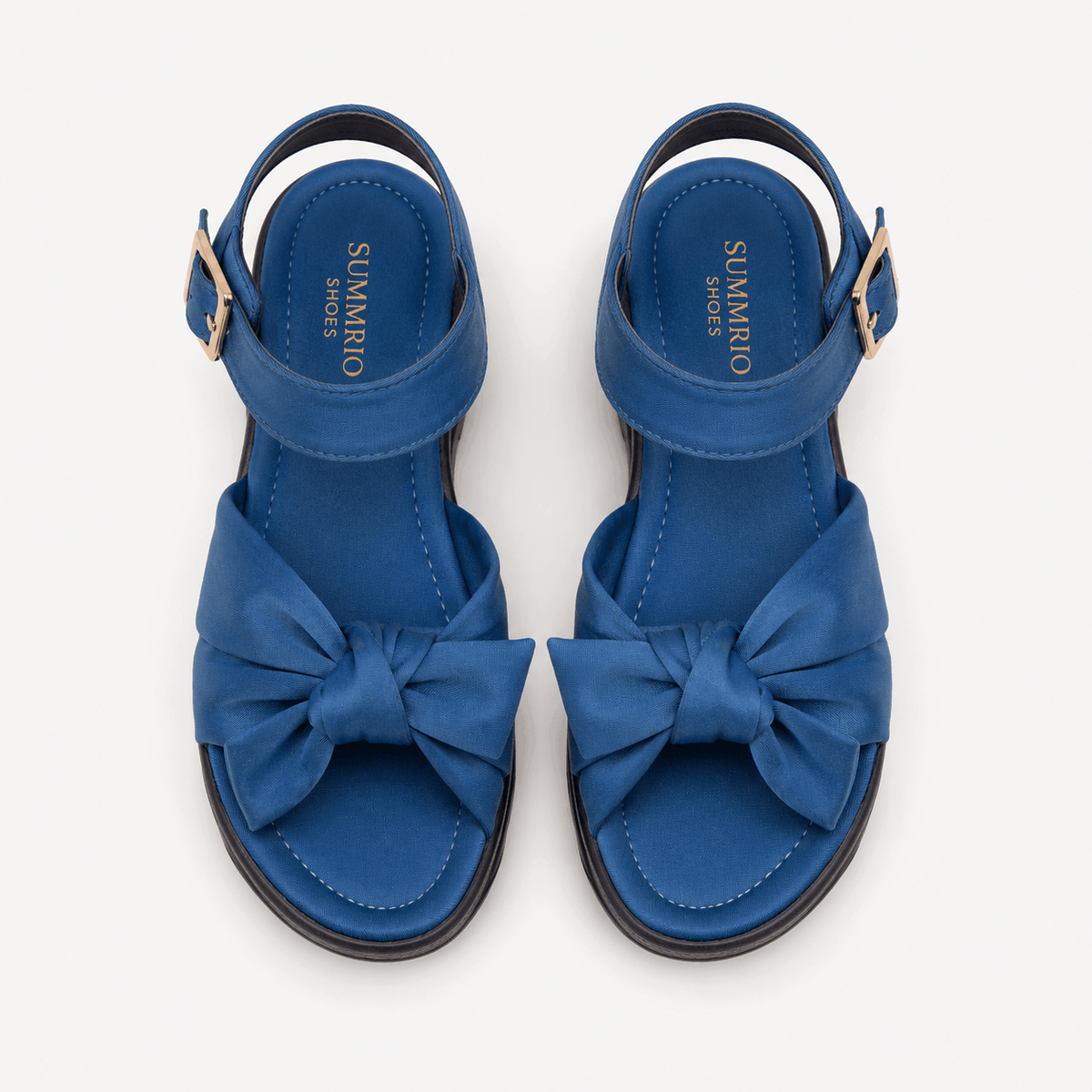 Sky Bow Casual Flats in Sky Blue - view 3