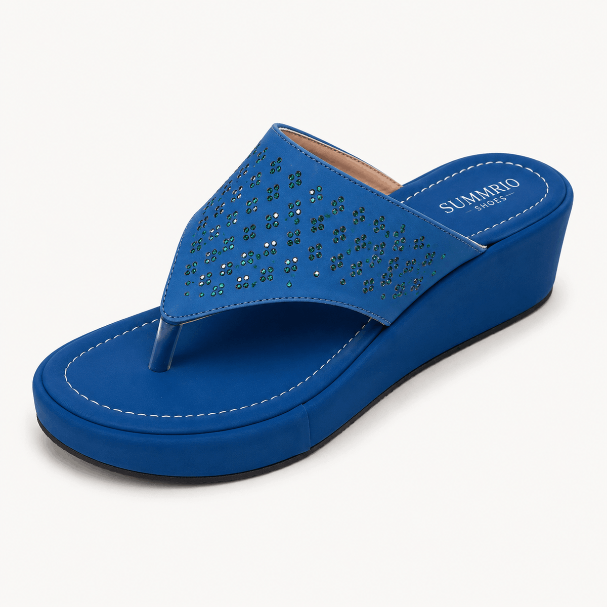 Blue Sport Slides in Blue - view 1