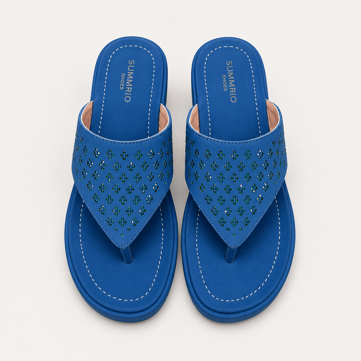 Blue Sport Slides in Blue - view 3