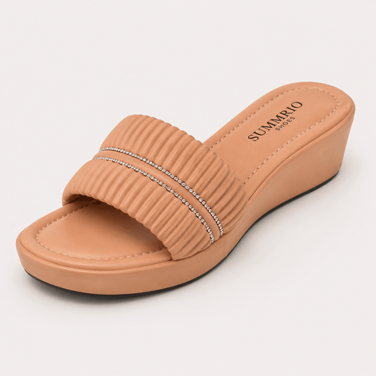 Nude Easy Slip Flats in Nude Beige - view 1
