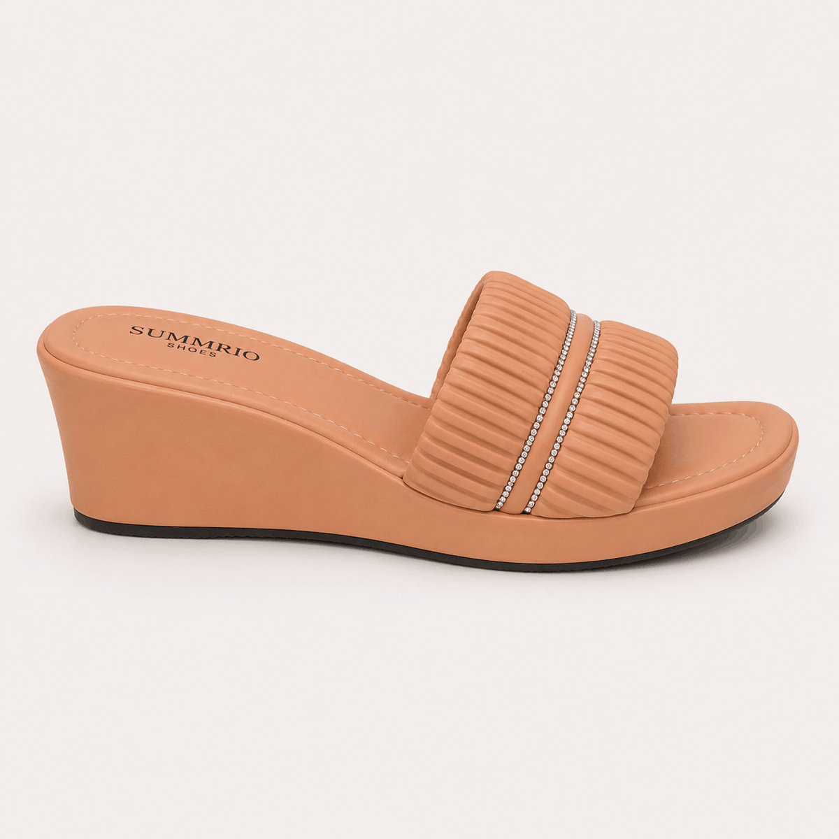 Nude Easy Slip Flats in Nude Beige - view 2