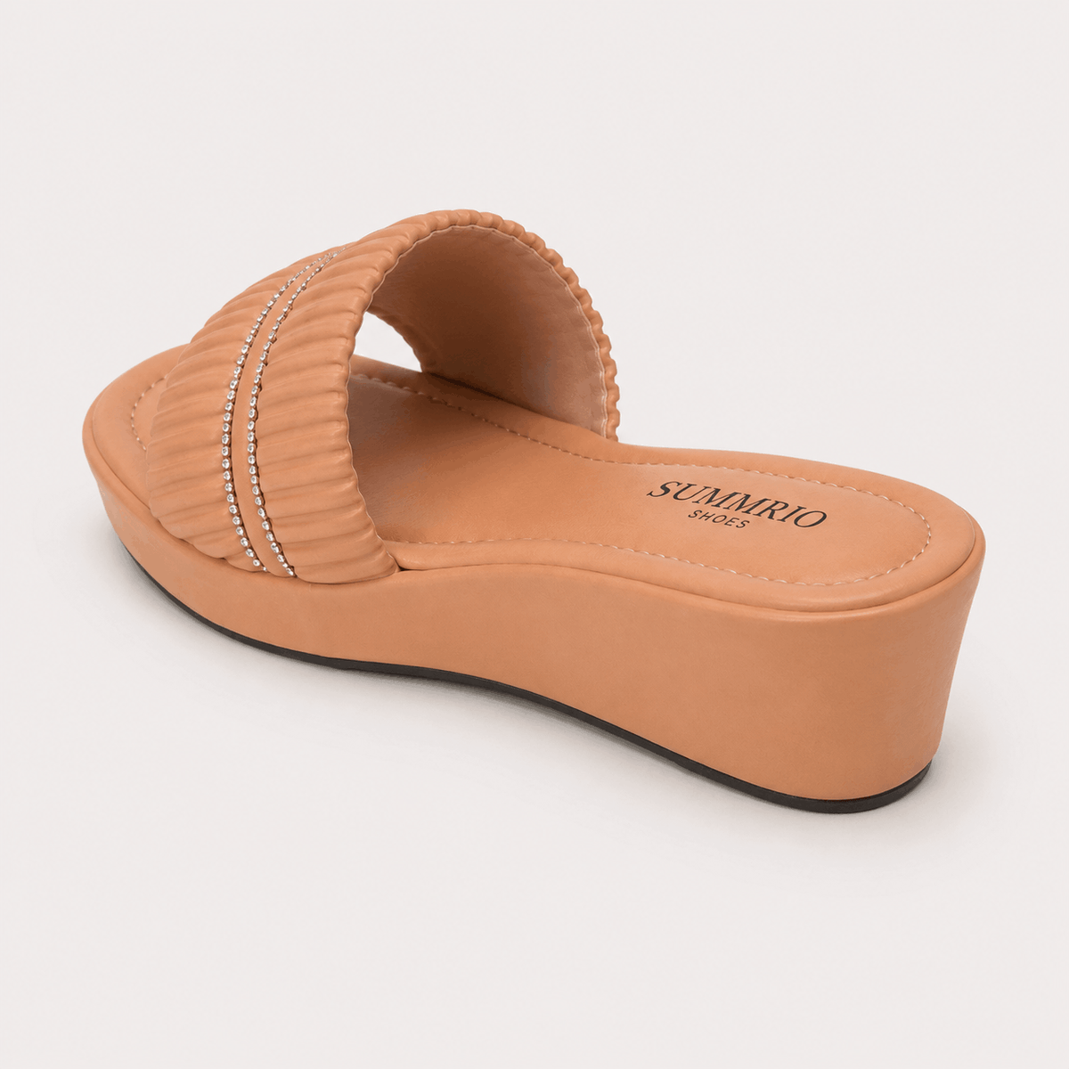 Nude Easy Slip Flats in Nude Beige - view 4