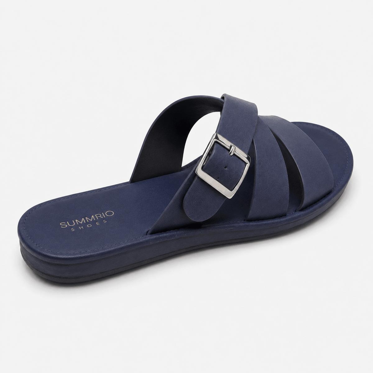 Navy Knot Comfort Slides in Navy Blue - view 4