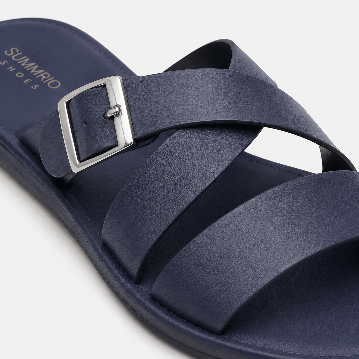 Navy Knot Comfort Slides in Navy Blue - view 6