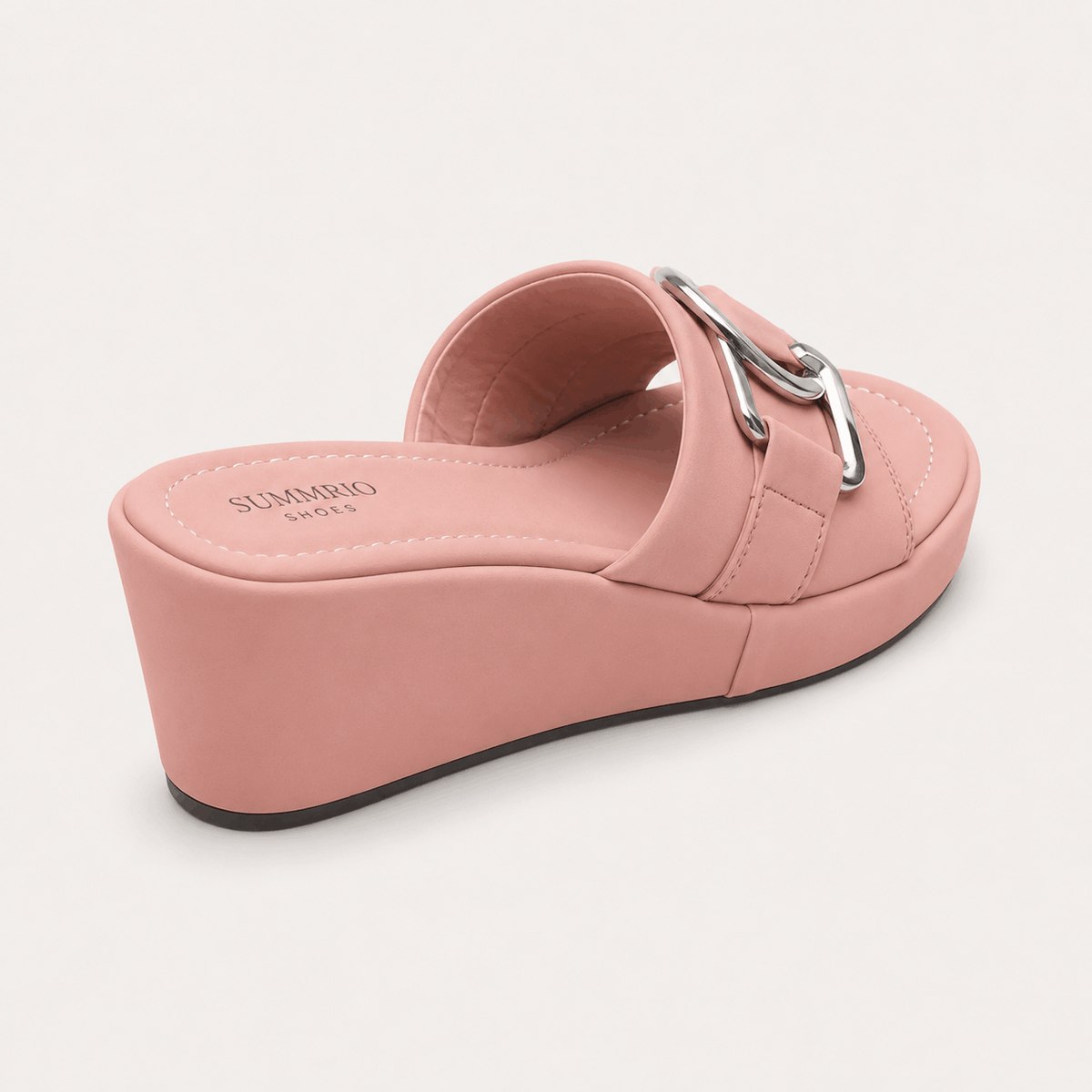 Blush Buckle Casual Flats in Blush Pink - view 4