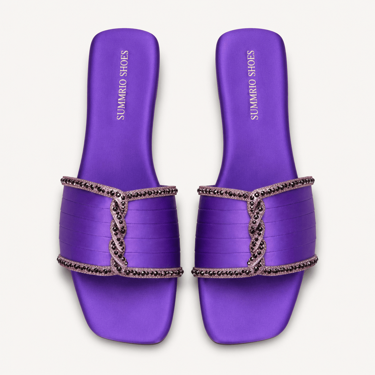 Violet Gloss Slides in Violet - view 3