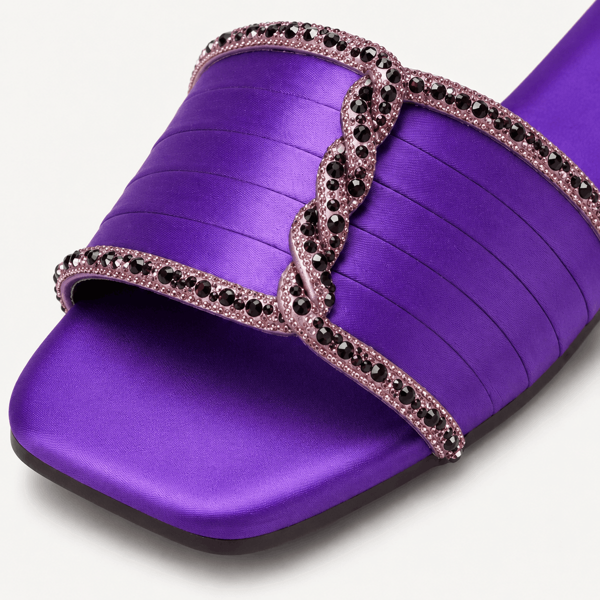Violet Gloss Slides in Violet - view 5