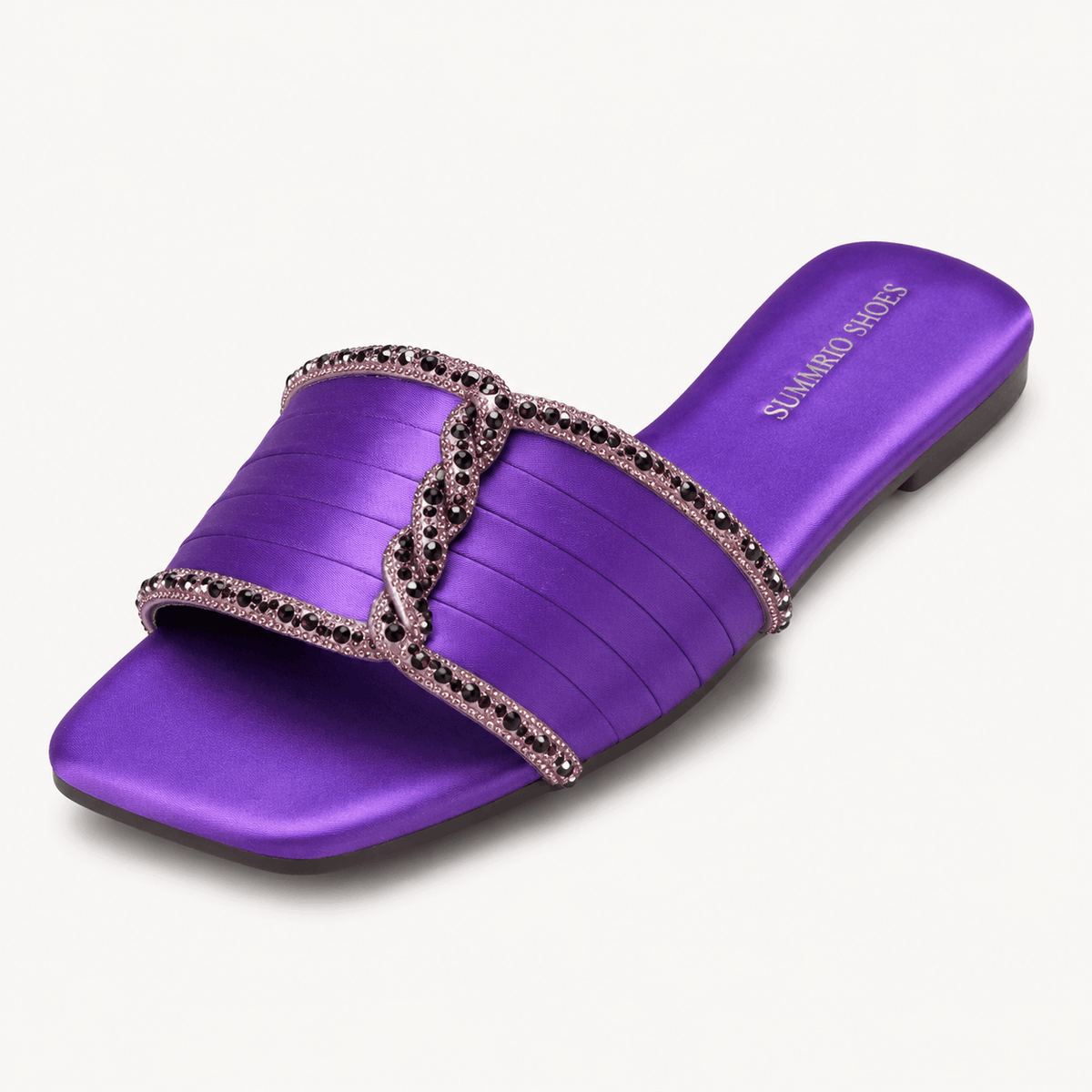 Violet Gloss Slides in Violet - view 6