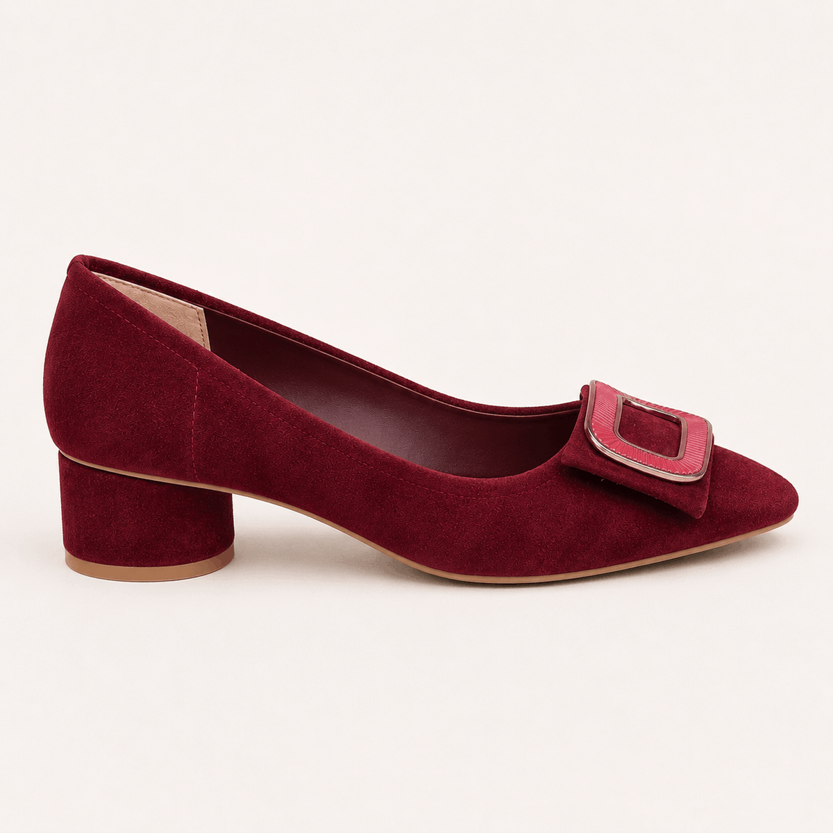 Wine Patent Bow Flats in Wine Red - view 2