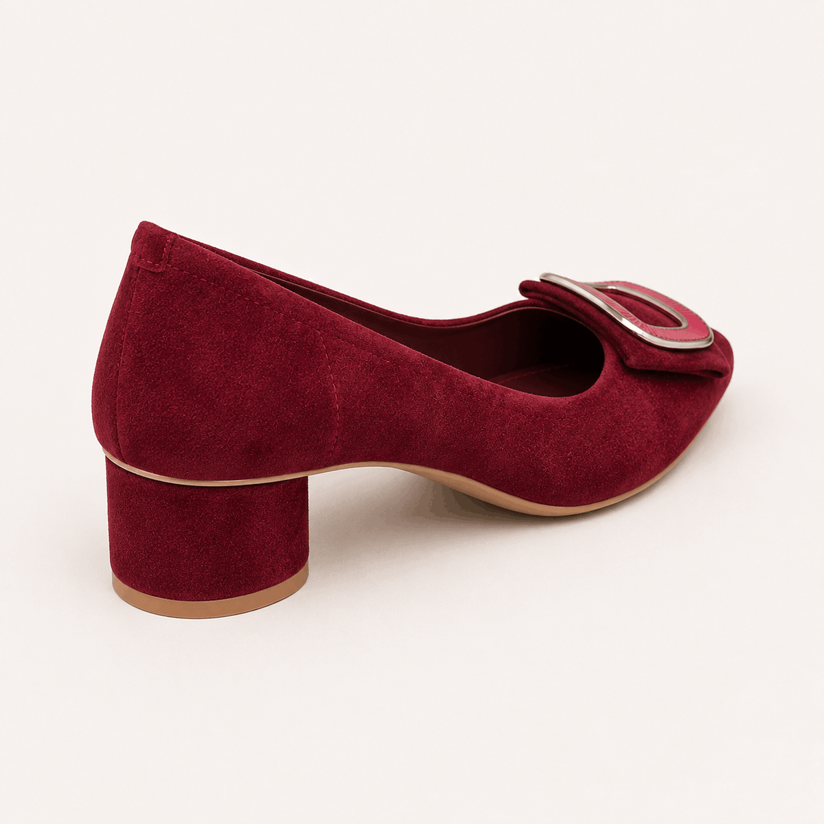 Wine Patent Bow Flats in Wine Red - view 4