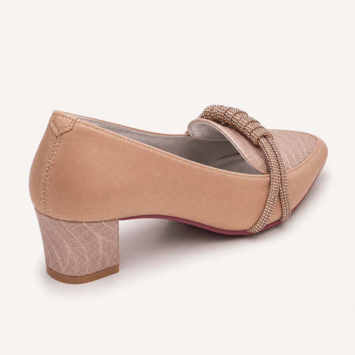 Rose Gold Pointed Toe Flats in Rose Gold - view 3