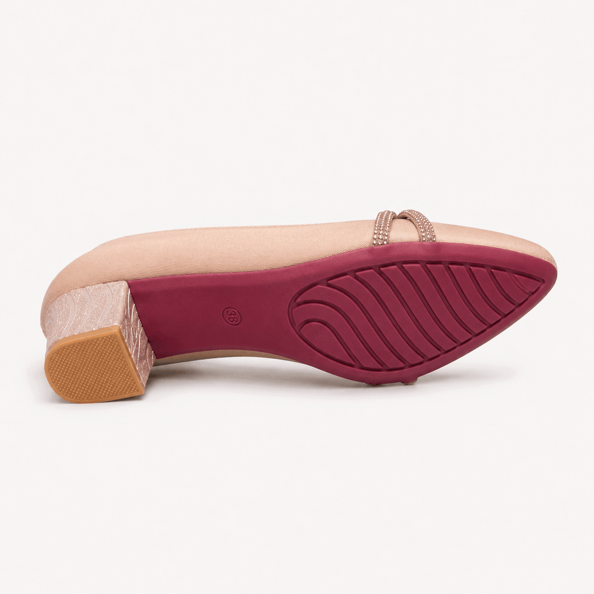 Rose Gold Pointed Toe Flats in Rose Gold - view 4