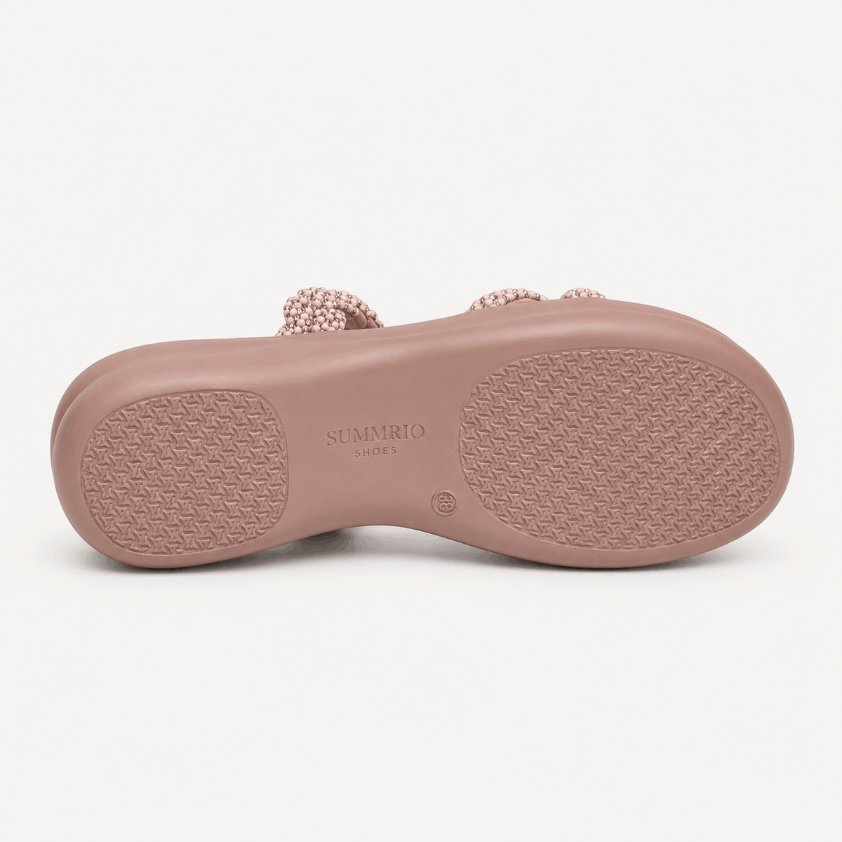 Blush Pearl Slide Sandals in Blush Pink - view 5