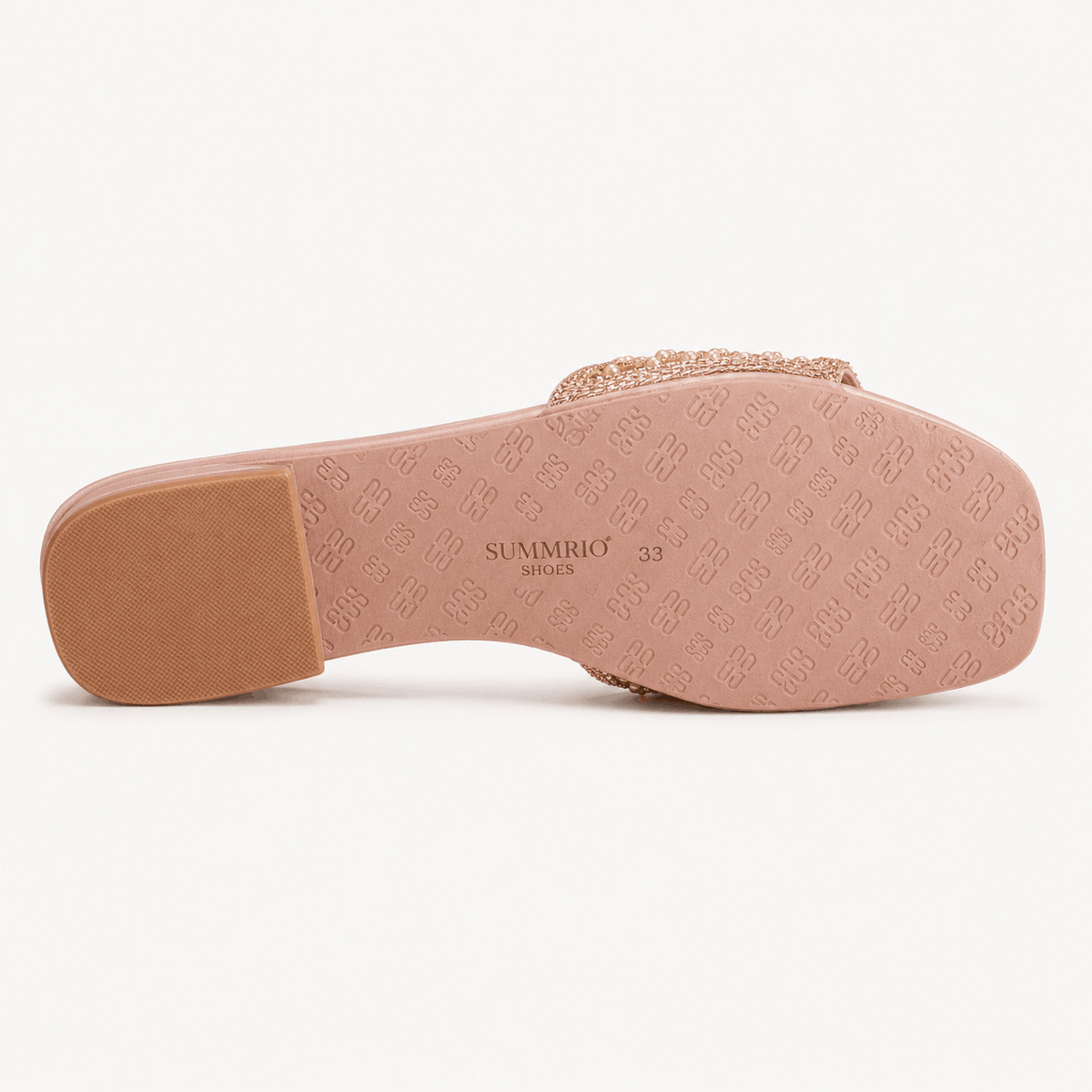 Tan Studded Slides in Tan - view 5