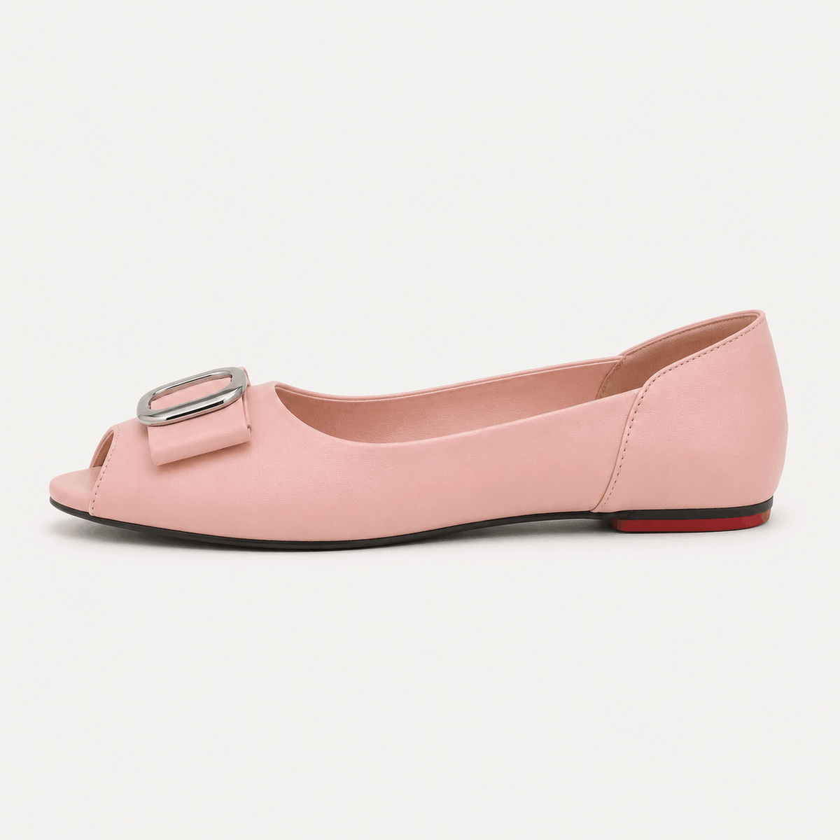 Blush Bow Ballerinas in Blush Pink - view 2
