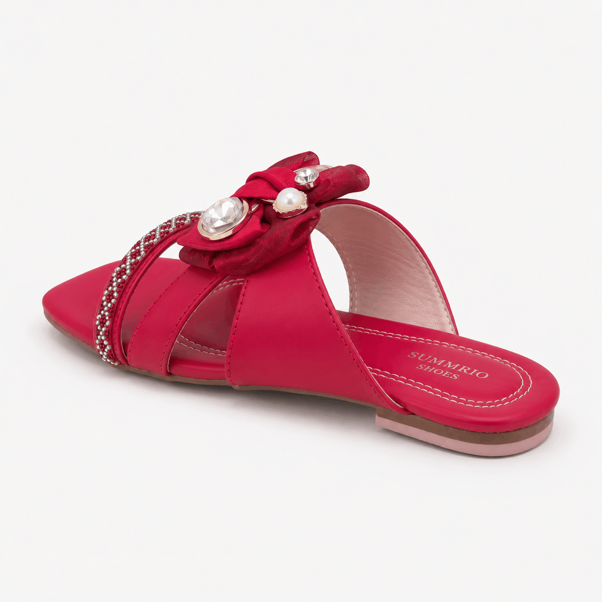 Fuchsia Knot Slides in Fuchsia Pink - view 2