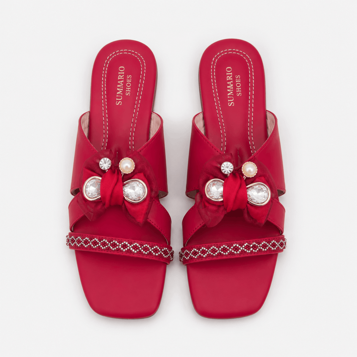 Fuchsia Knot Slides in Fuchsia Pink - view 3
