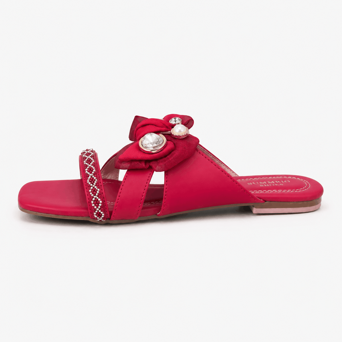Fuchsia Knot Slides in Fuchsia Pink - view 4