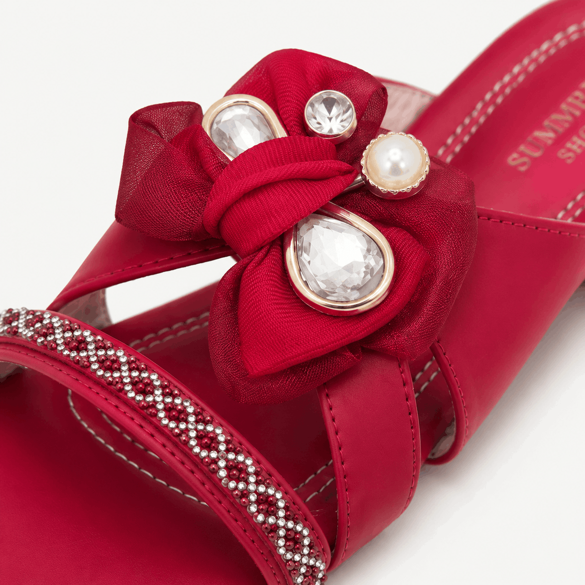 Fuchsia Knot Slides in Fuchsia Pink - view 6