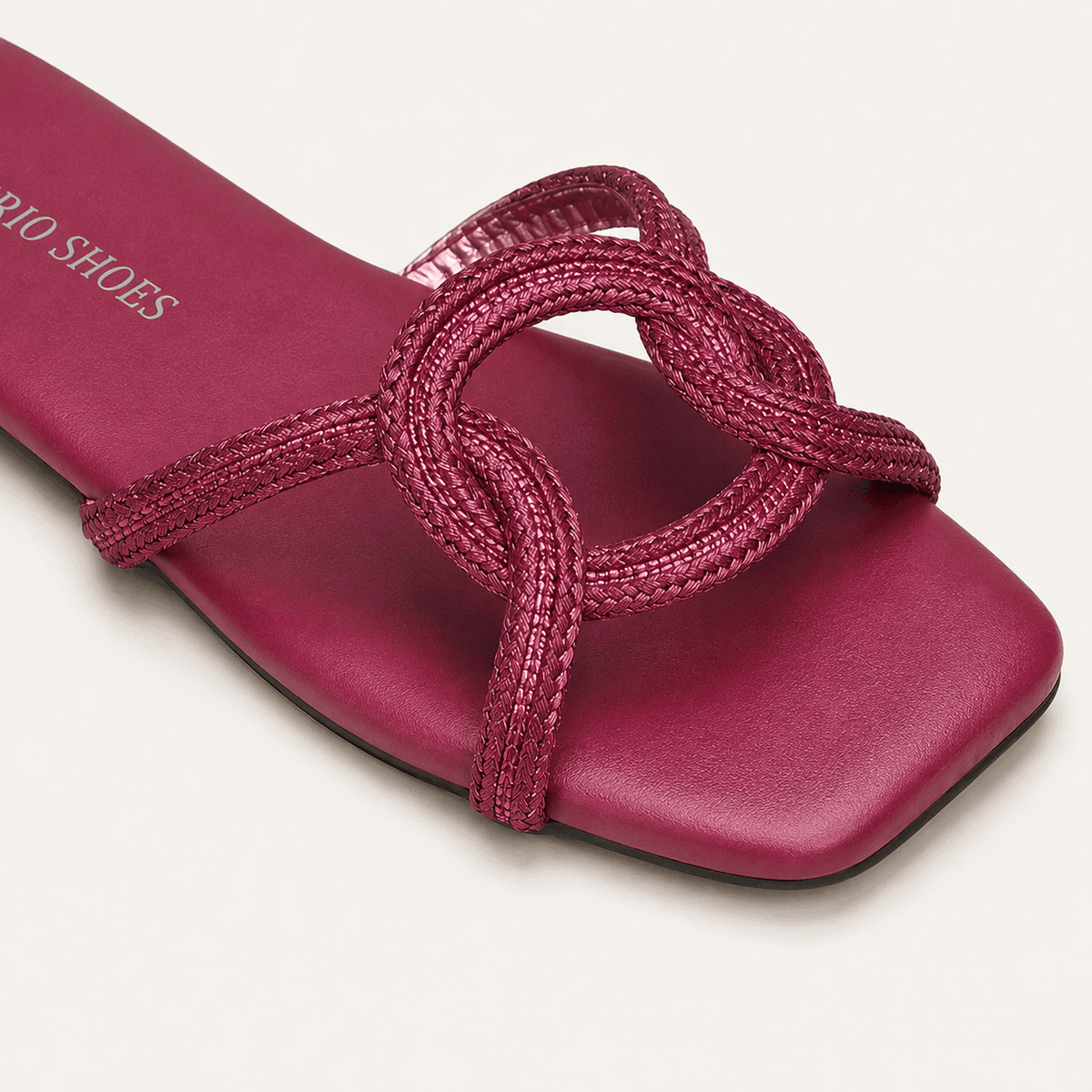 Bronze Weave Slide Flats in Bronze - view 6
